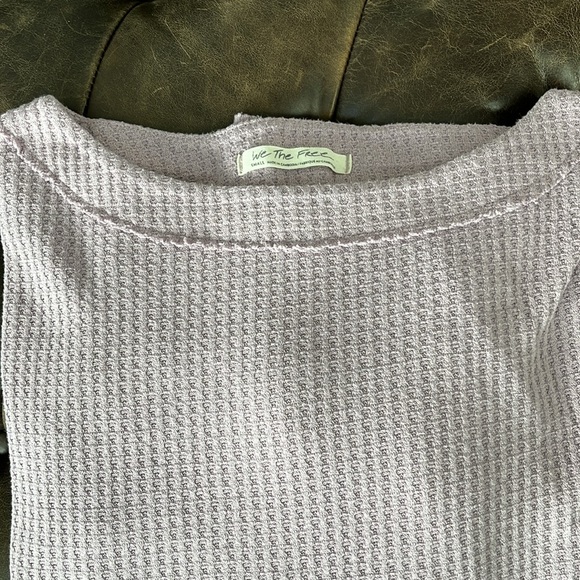 We the Free | North Shore Thermal Boat Neck Tee Lilac - Picture 4 of 5